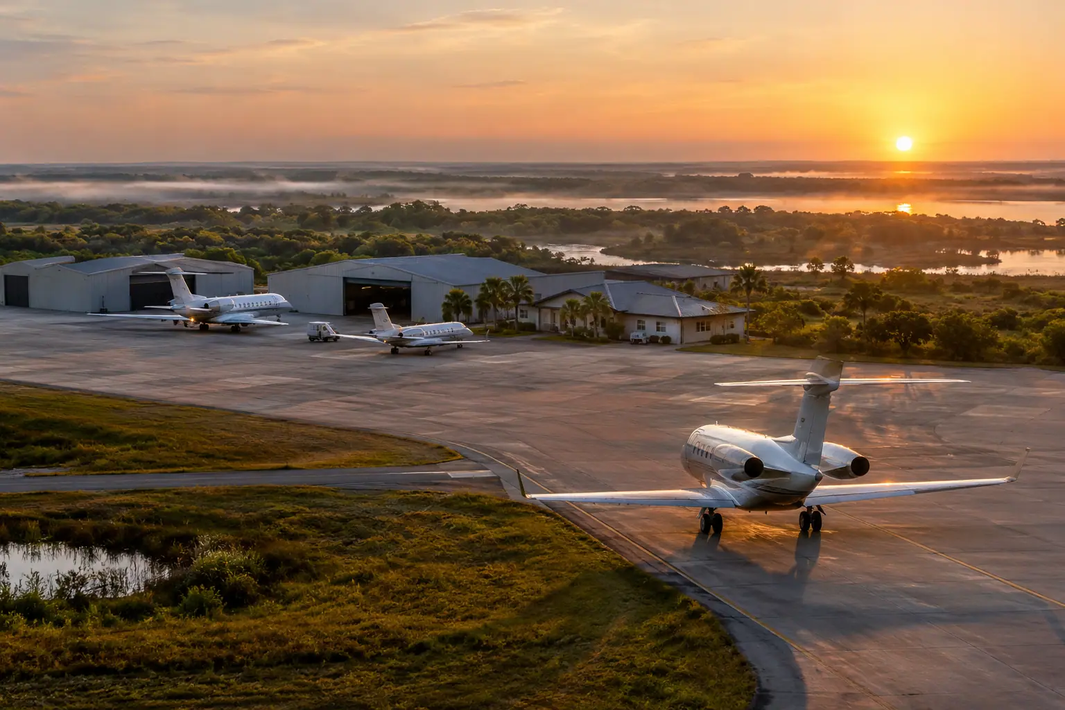 Private jets at William P. Hobby Airport