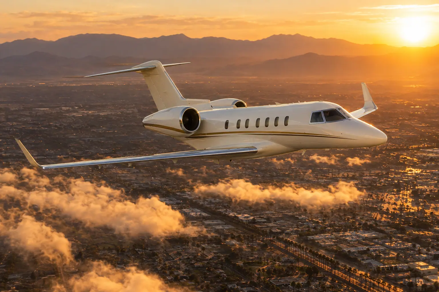 Private jet in Los Angeles