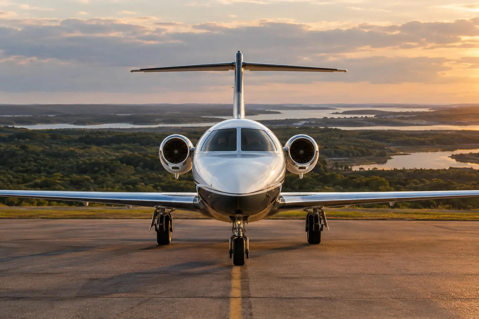 Light jet on the ramp