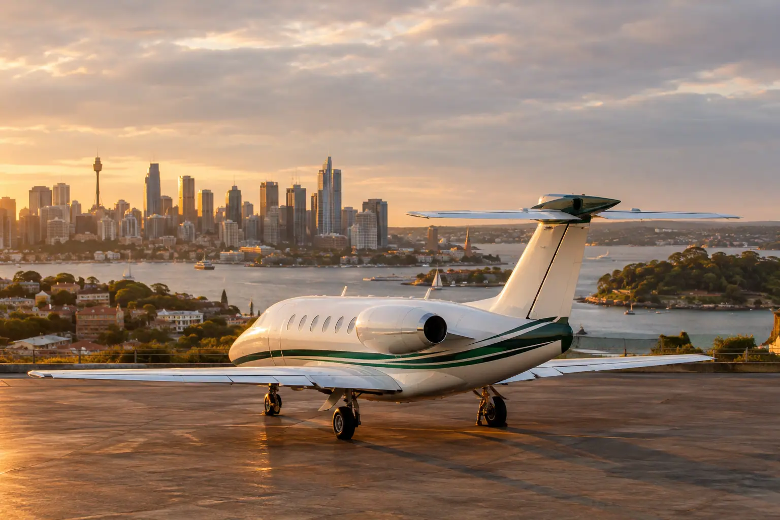 Private jet in Boston